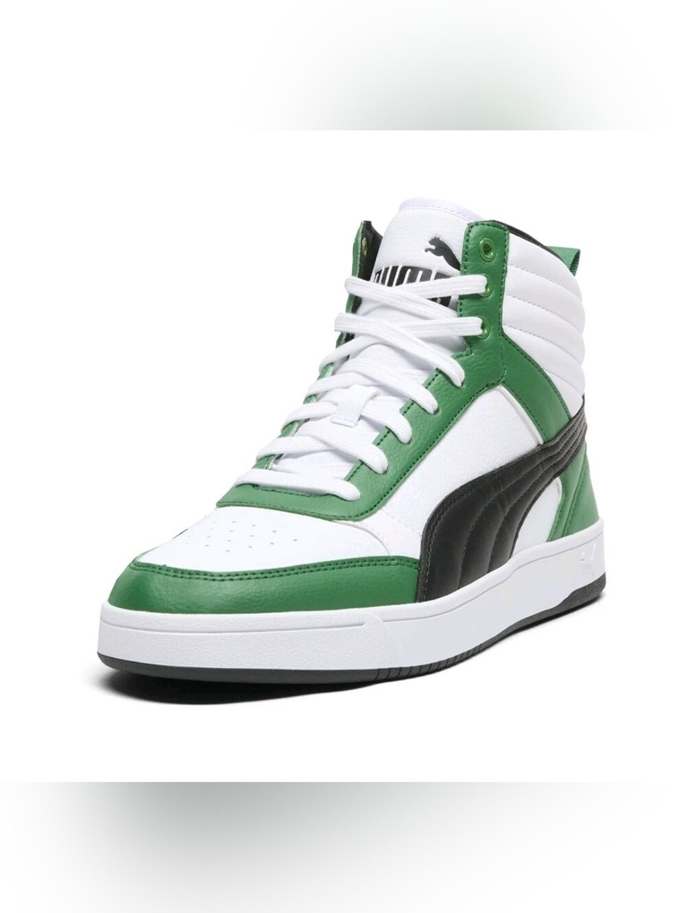 PUMA Dribble Mid SL 400980-06 White/Black/Archive Green Mid Top Sneaker